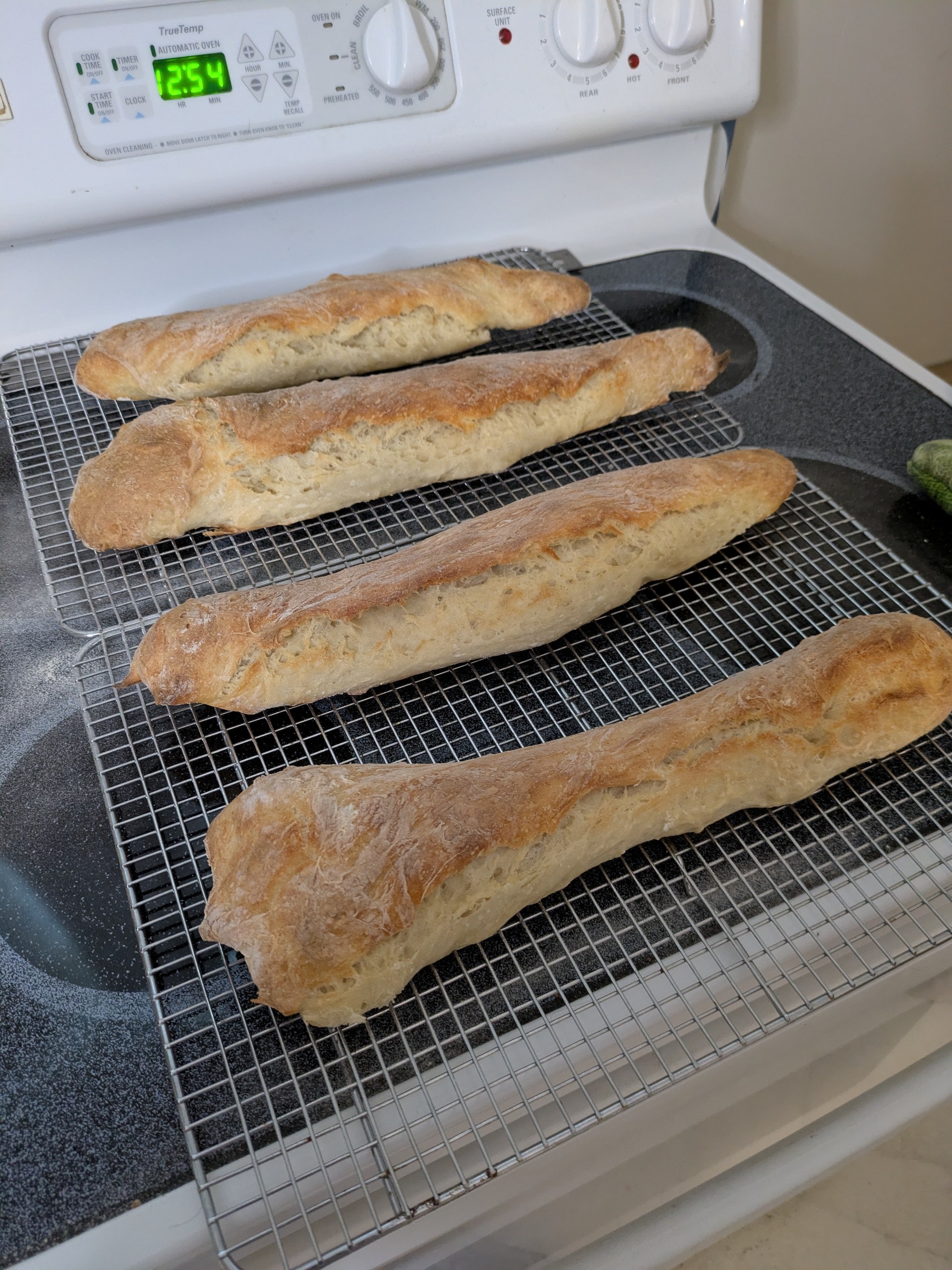 ugly baguettes on a stove 