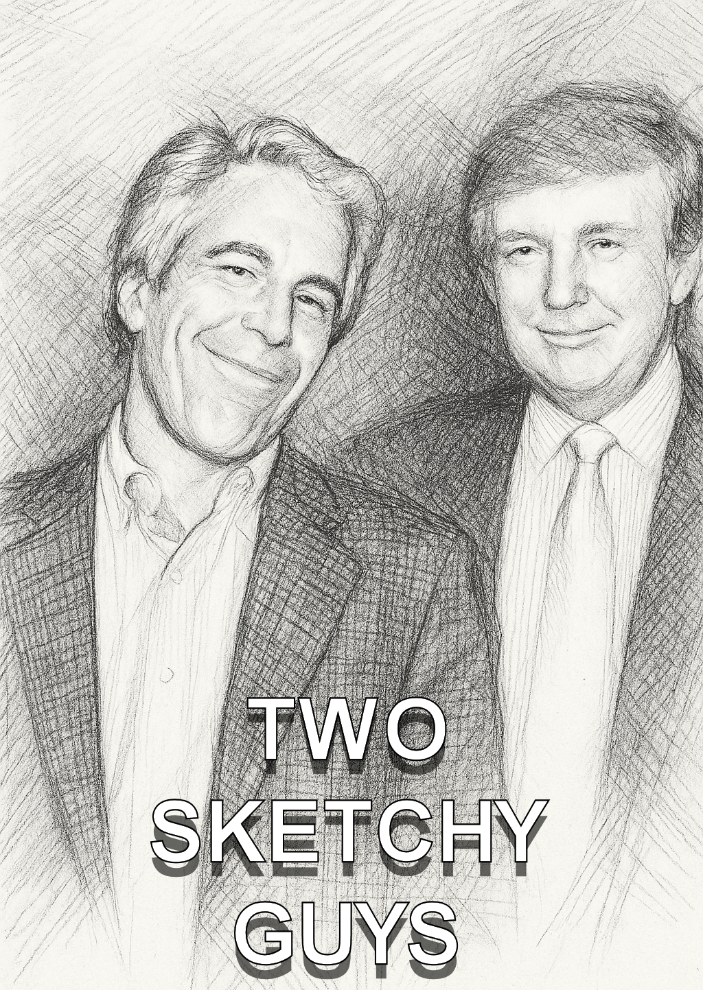 Epstein and Trump with smug looks on their faces.