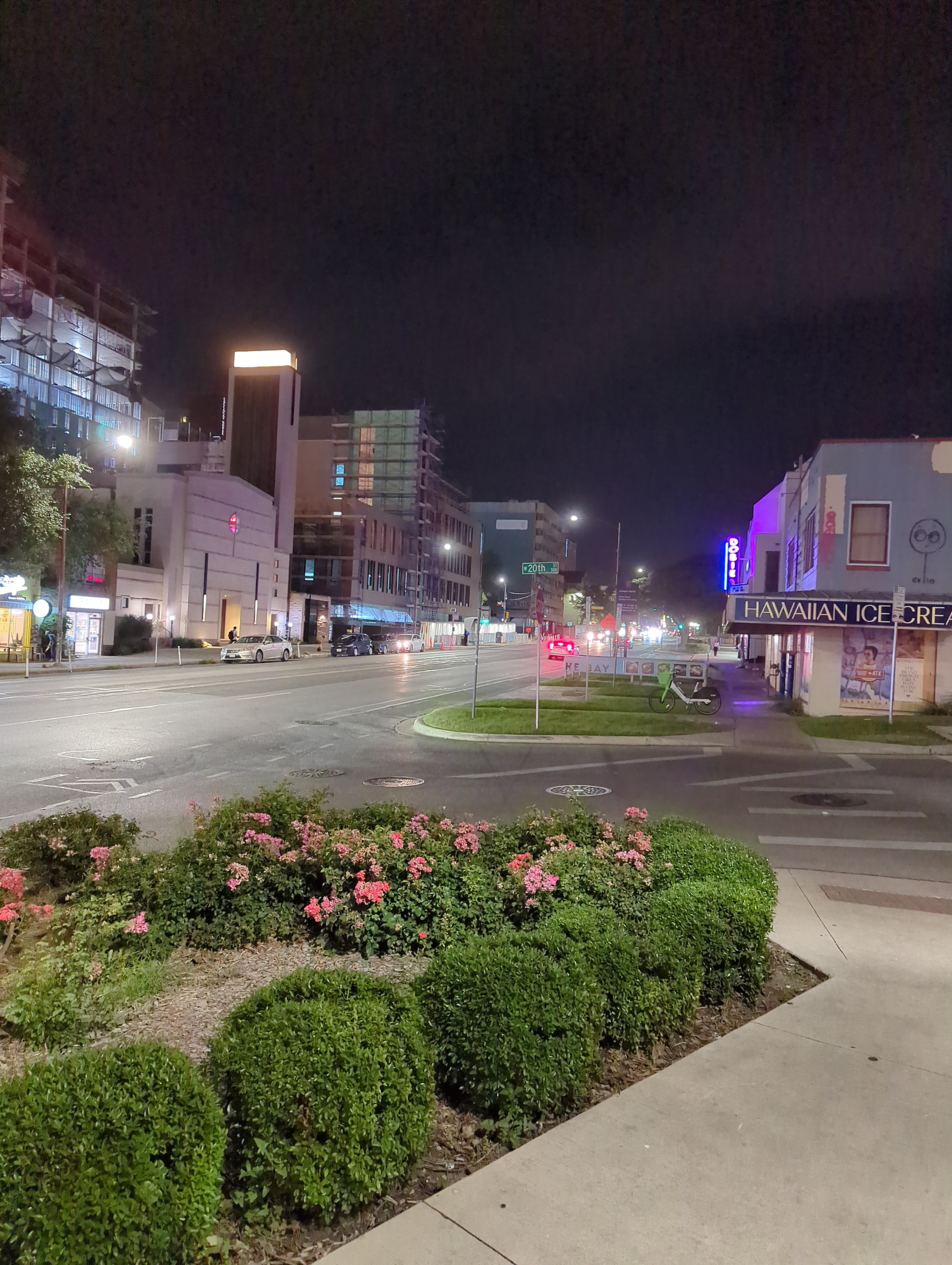 Night time stroll in big city